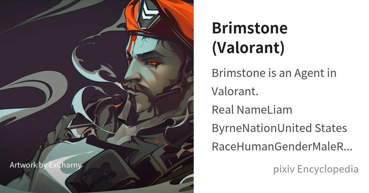 Steam Workshop::Brimstone, Valorant [Artwork by ExCharny]