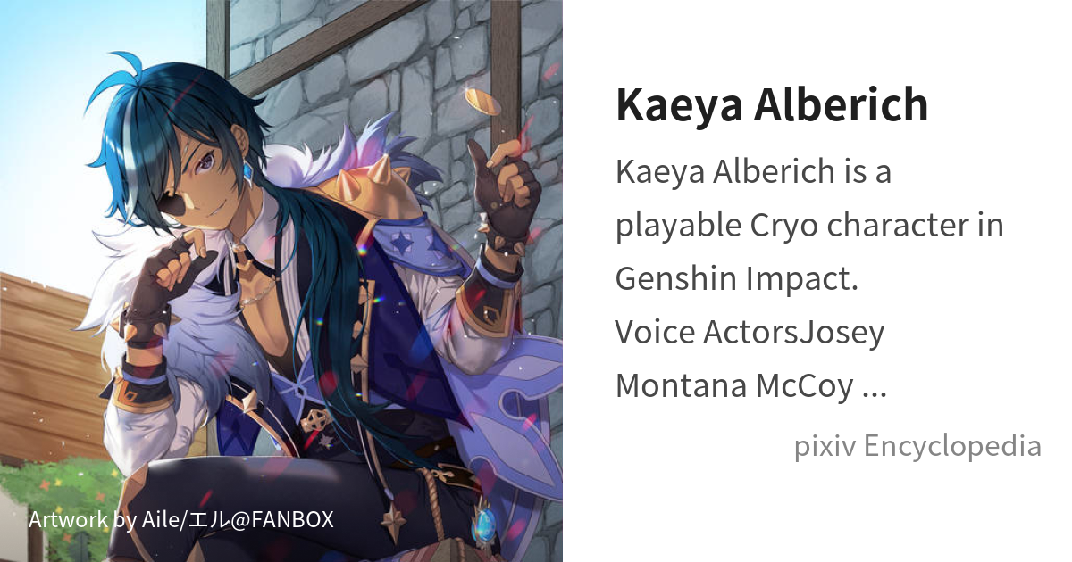 Kaeya Alberich é um personagem jogável de Cryo em Genshin Impact. Ela é  recebida gratuitamente no Prólogo Ato I: O Forasteiro qu…