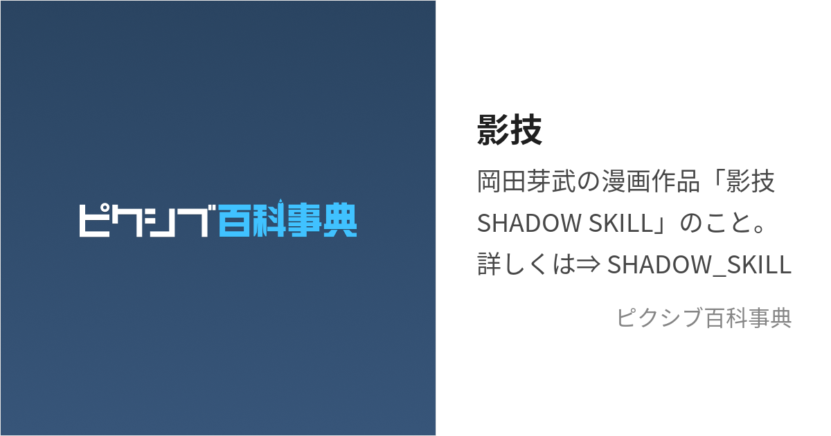 「SHADOW SKILL-影技-」