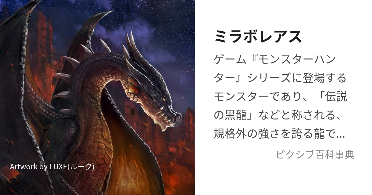 Mii様専用 モンスターハンター 黒龍ミラボレアス-