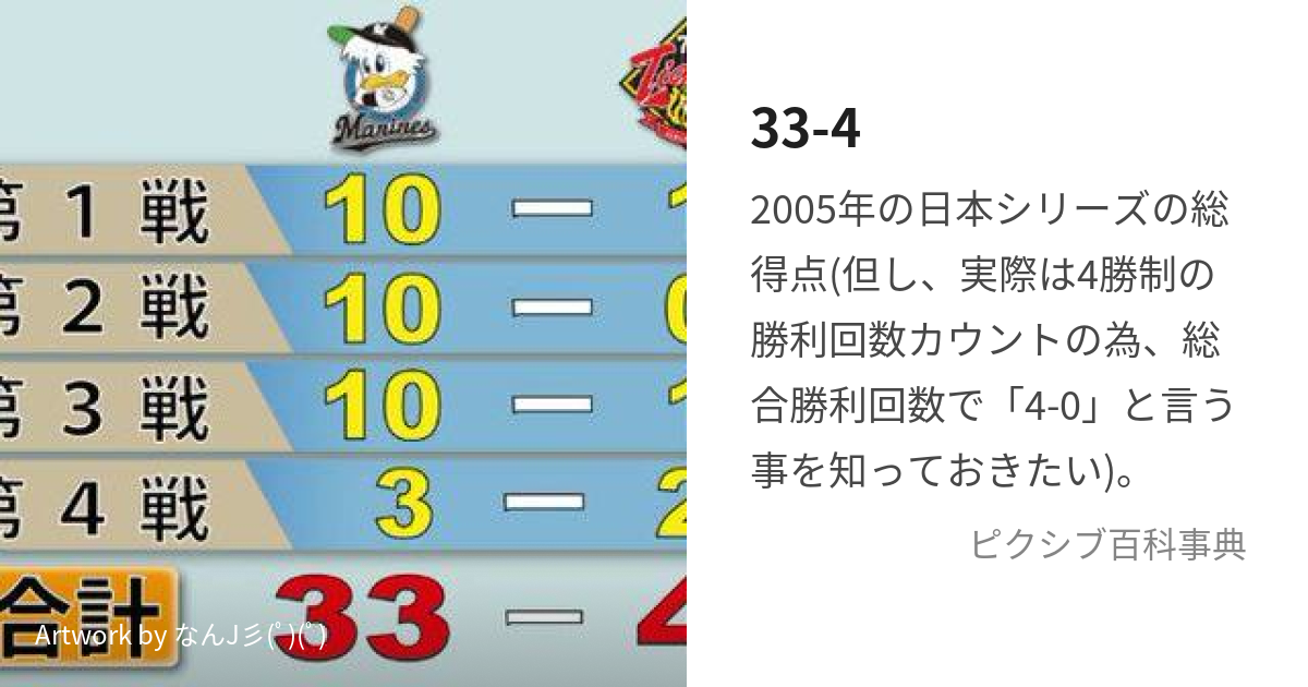 33-4 (なんでやはんしんかんけいないやろ)とは【ピクシブ百科事典】