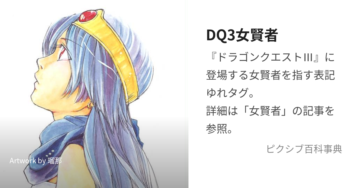 DQ3女賢者 (どらくえすりいおんなけんじゃ)とは【ピクシブ百科事典】