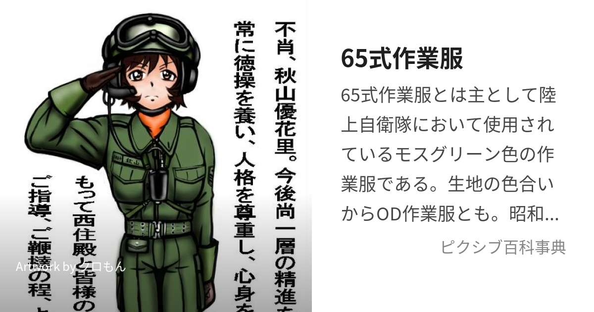 65式作業服 (ろくごしきさぎょうふく)とは【ピクシブ百科事典】