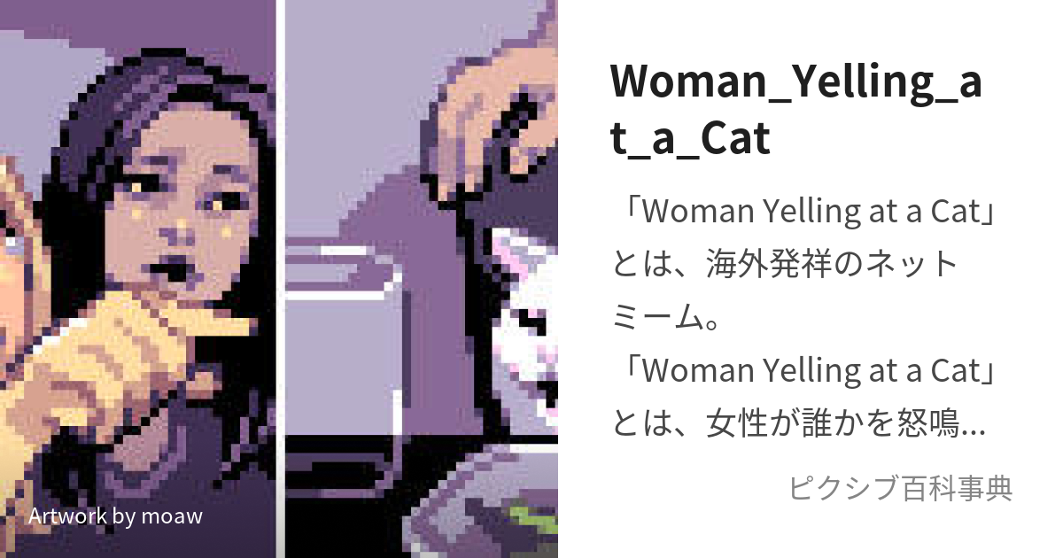Woman_Yelling_at_a_Cat (ねこにどなるじょせい)とは【ピクシブ百科事典】