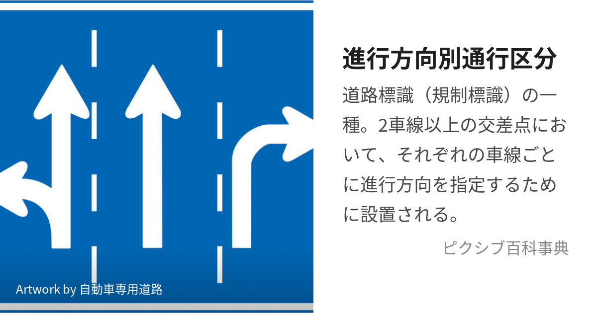 進行方向別通行区分 (しんこうほうこうべつつうこうくぶん)とは